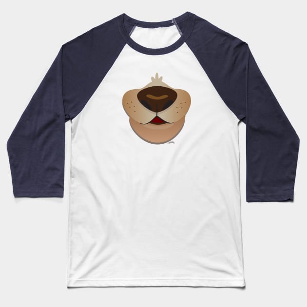 Bear Smile (for Face Mask) Baseball T-Shirt by CKline